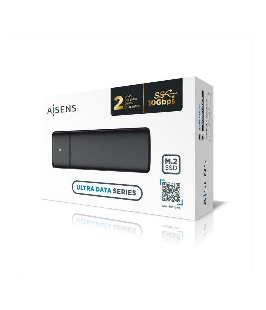 Caja Externa para Disco SSD M.2 SATA/NVMe Aisens ASM2-001B/ USB 3.1/ Sin tornillos - Imagen 4