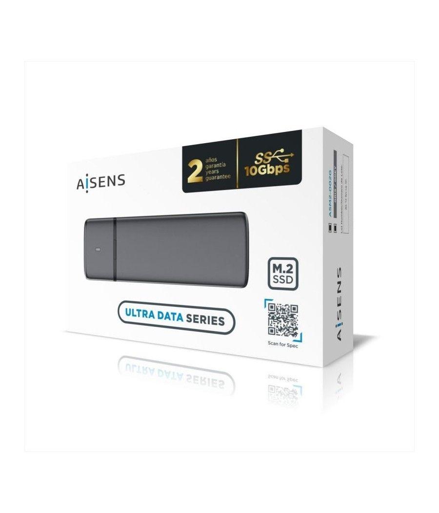 Caja Externa para Disco SSD M.2 SATA/NVMe Aisens ASM2-002G/ USB 3.1/ Sin tornillos - Imagen 4