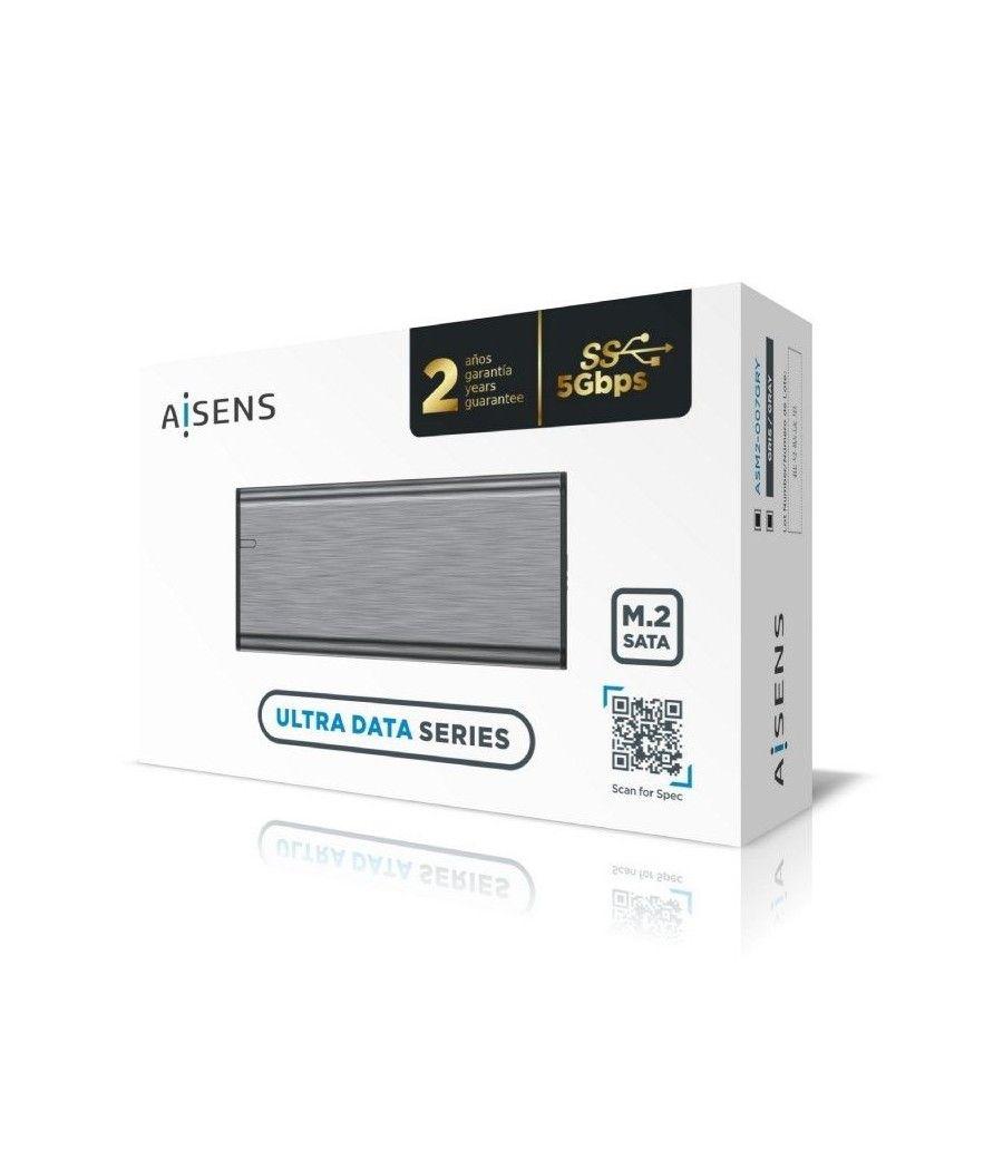 Caja Externa para Disco Duro SSD M.2 SATA Aisens ASM2-007GRY/ USB 3.1 Gen1/ Sin Tornillos - Imagen 5