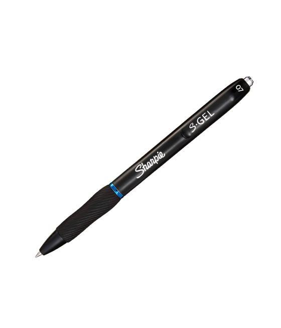 Bolígrafo sharpie retráctil tinta gel punta 0,7 mm color azul