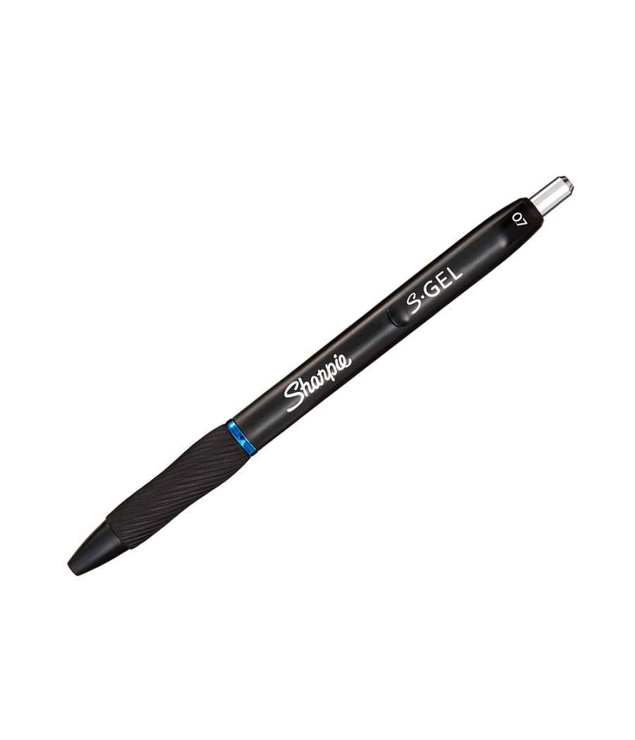 Bolígrafo sharpie retráctil tinta gel punta 0,7 mm color azul