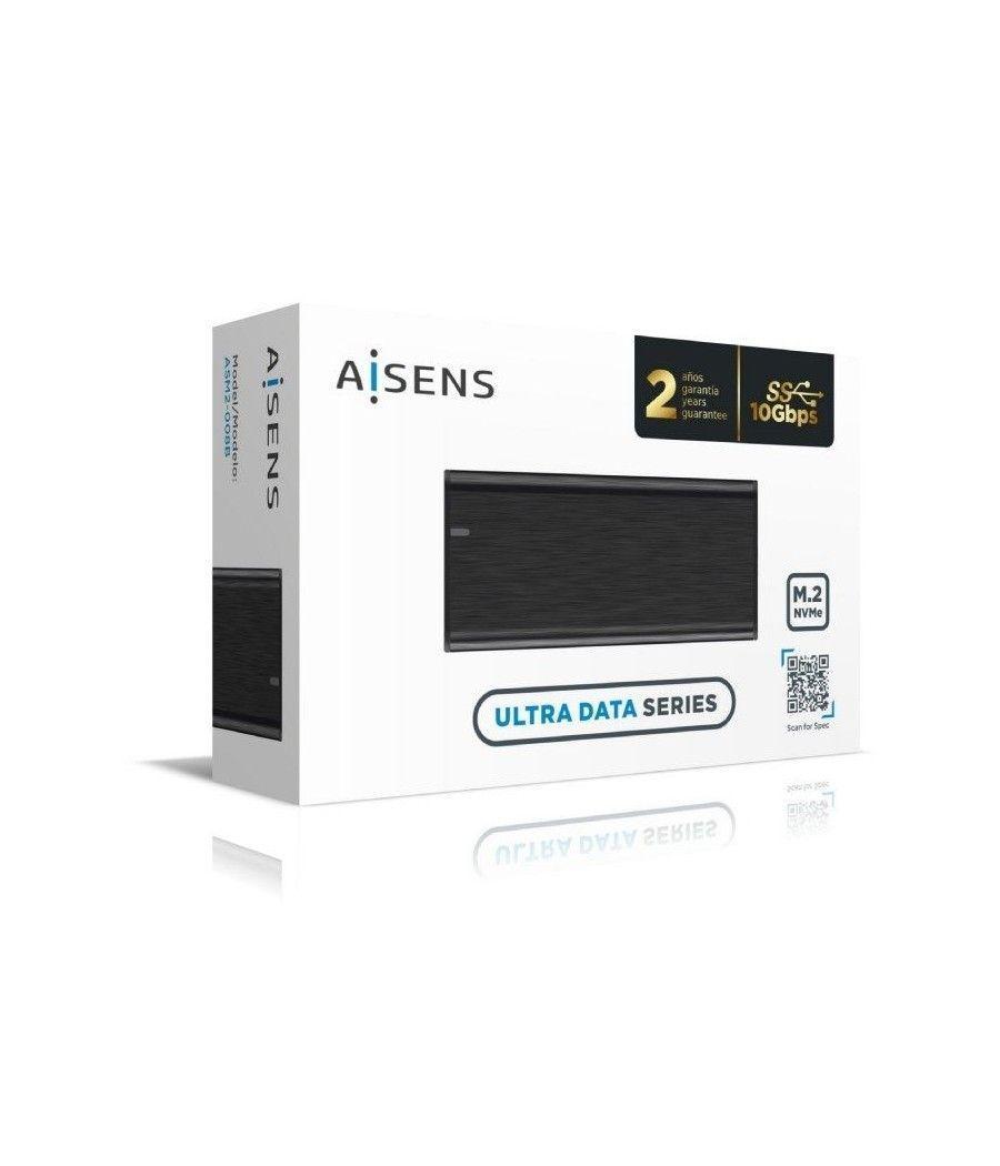 Caja Externa para Disco Duro SSD M.2 NVMe Aisens ASM2-008B/ USB 3.1 Gen2/ Sin Tornillos - Imagen 4