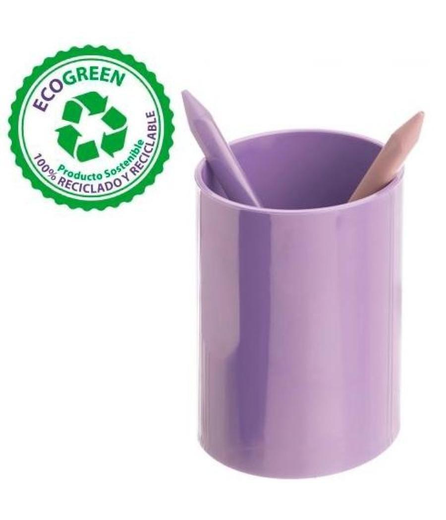 Archivo 2000 portalápices ecogreen 75x105mm reciclado malva traslúcido