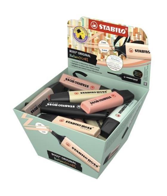 Stabilo marcador boss original naturecolors surtidos expositor cesta de cartón 30 ud