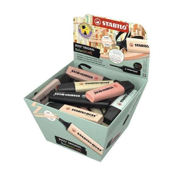 Stabilo marcador boss original naturecolors expositor cesta de cartón 30 c/surtidos