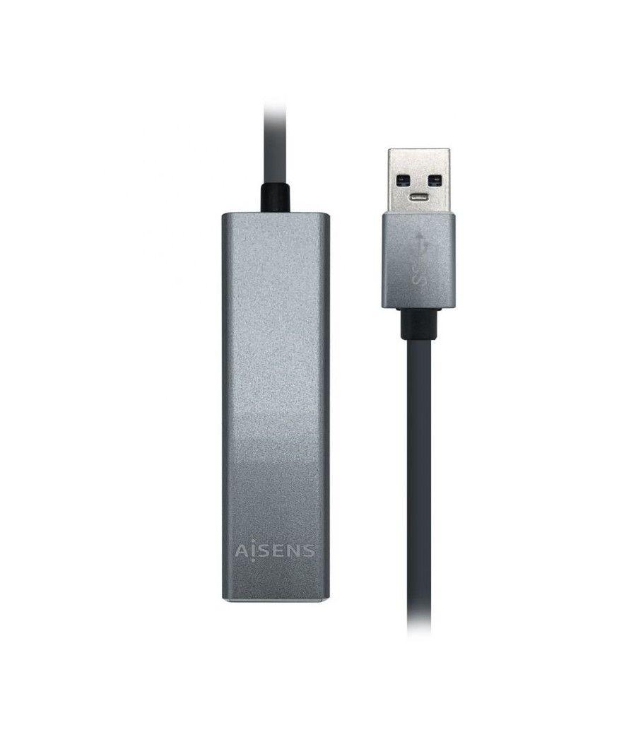 Hub USB 3.0 Aisens A106-0401/ 3 Puertos USB/ 1 RJ45/ Gris - Imagen 2