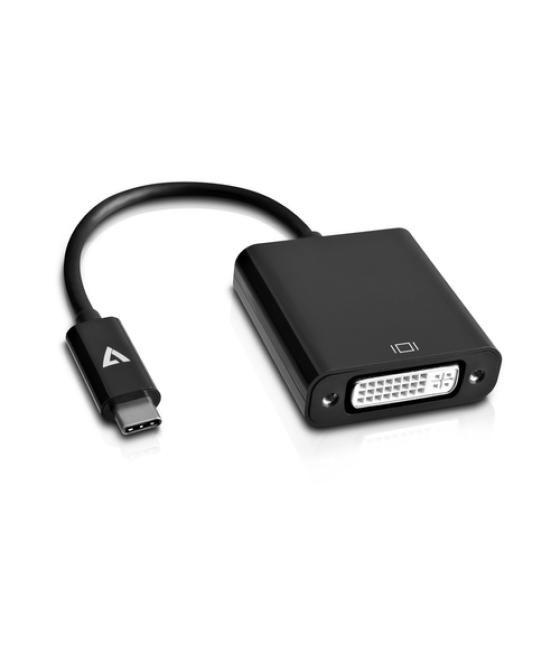 V7 USB-C macho a DVI-D hembra adaptador Negro