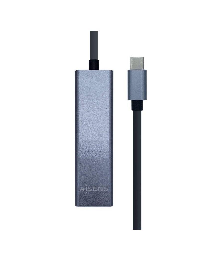 Hub USB 3.0 Tipo-C Aisens A109-0396/ 3 Puertos USB/ 1 RJ45/ Gris - Imagen 4
