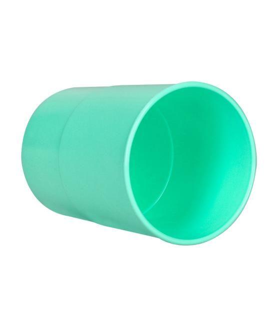 Cubilete portalápices q-connect verde menta pastel opaco diametro 75 mm alto 100 mm