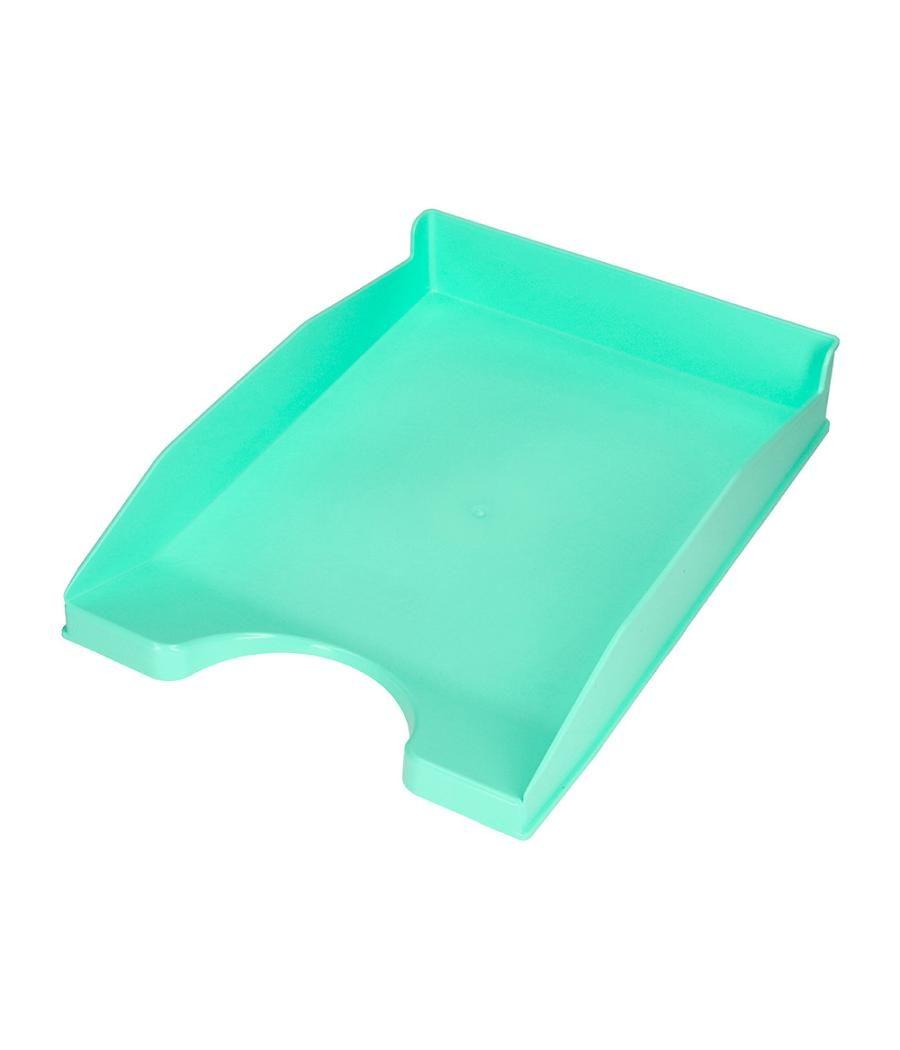 Bandeja sobremesa plástico q-connect verde menta opaco 240x70x340mm