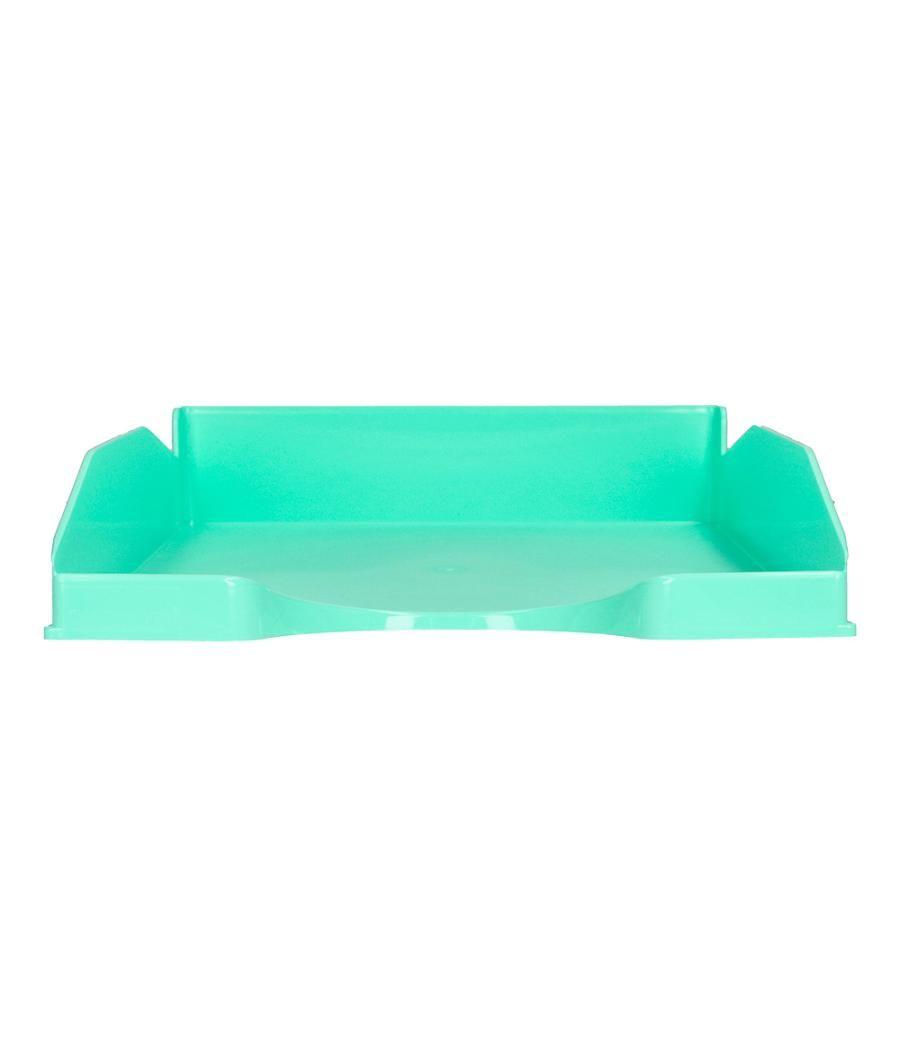 Bandeja sobremesa plástico q-connect verde menta opaco 240x70x340mm