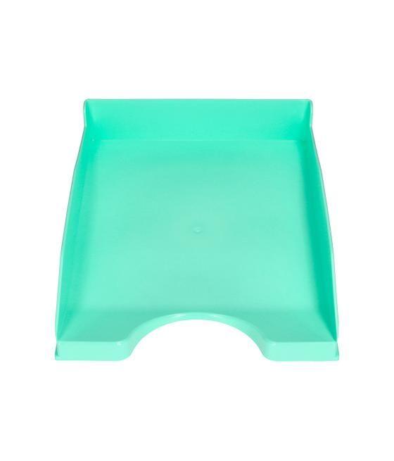 Bandeja sobremesa plástico q-connect verde menta opaco 240x70x340mm