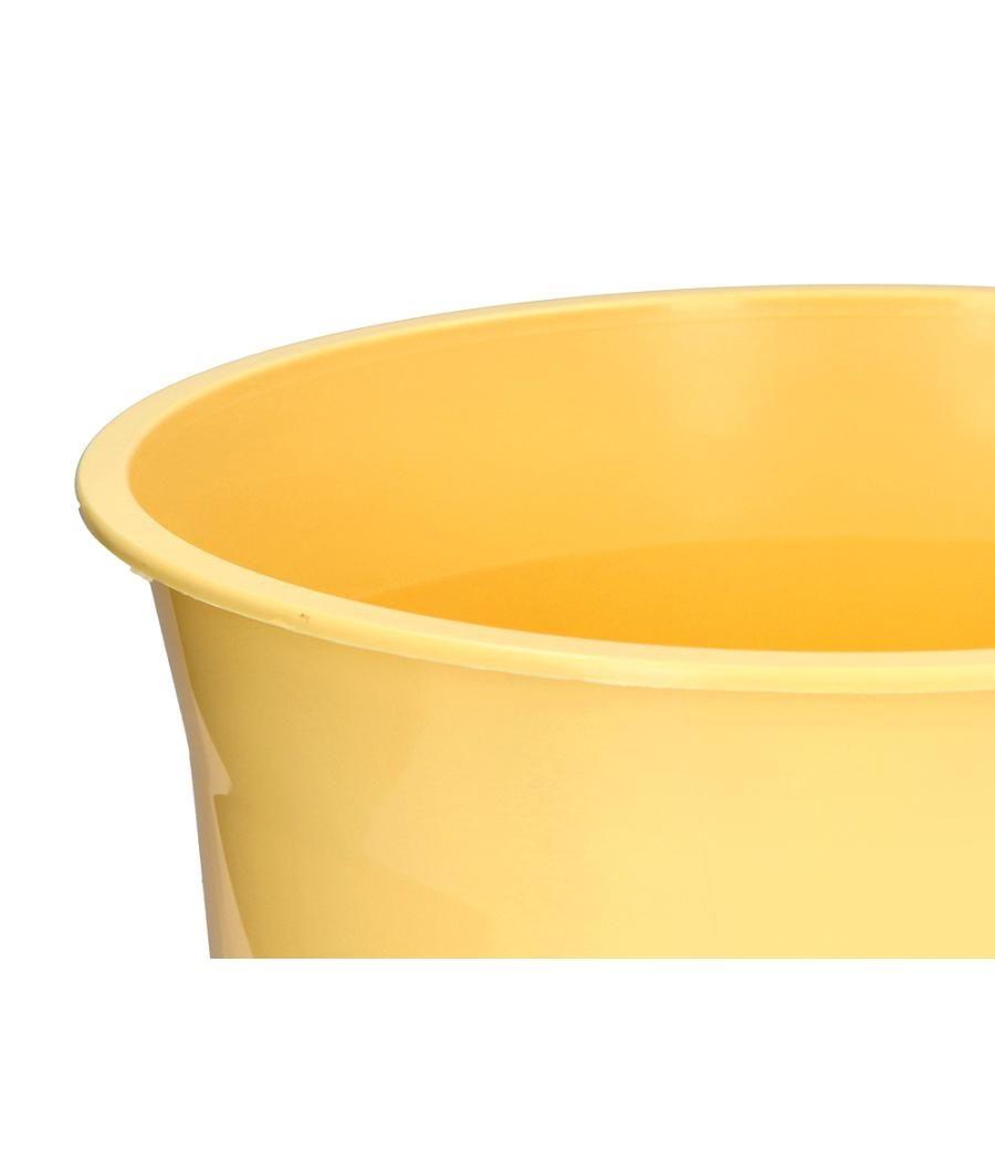 Papelera plástico q-connect amarillo pastel opaco 13 litros 275x285 mm
