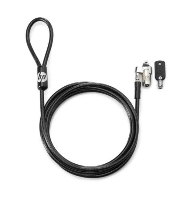 Hp cable de seguridad con llave para portátil de 10mm negro