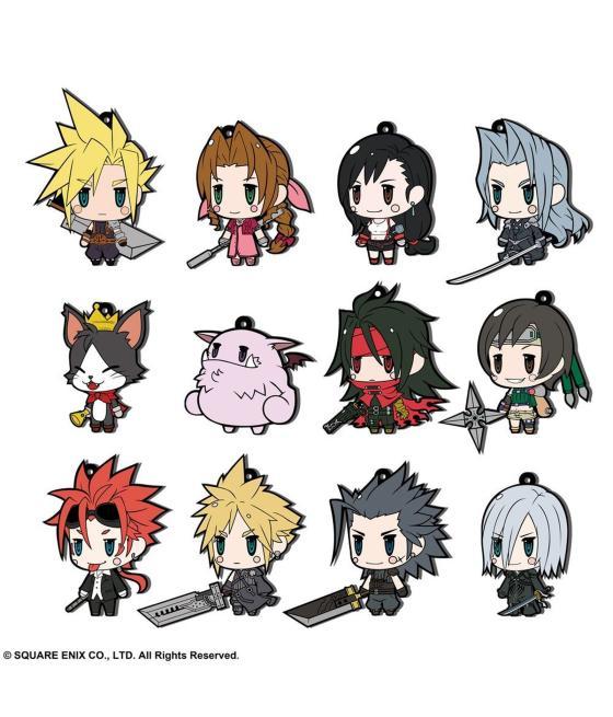 Set 12 colgantes de goma square enix final fantasy vii extended edition