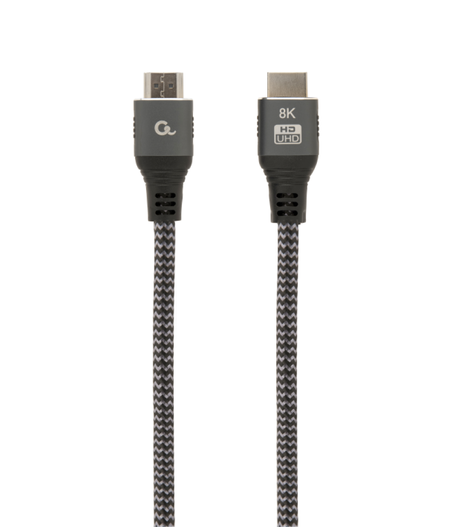 Cable trenzado hdmi 2.1 8k 60hz gembird select plus series con ethernet 2m negro