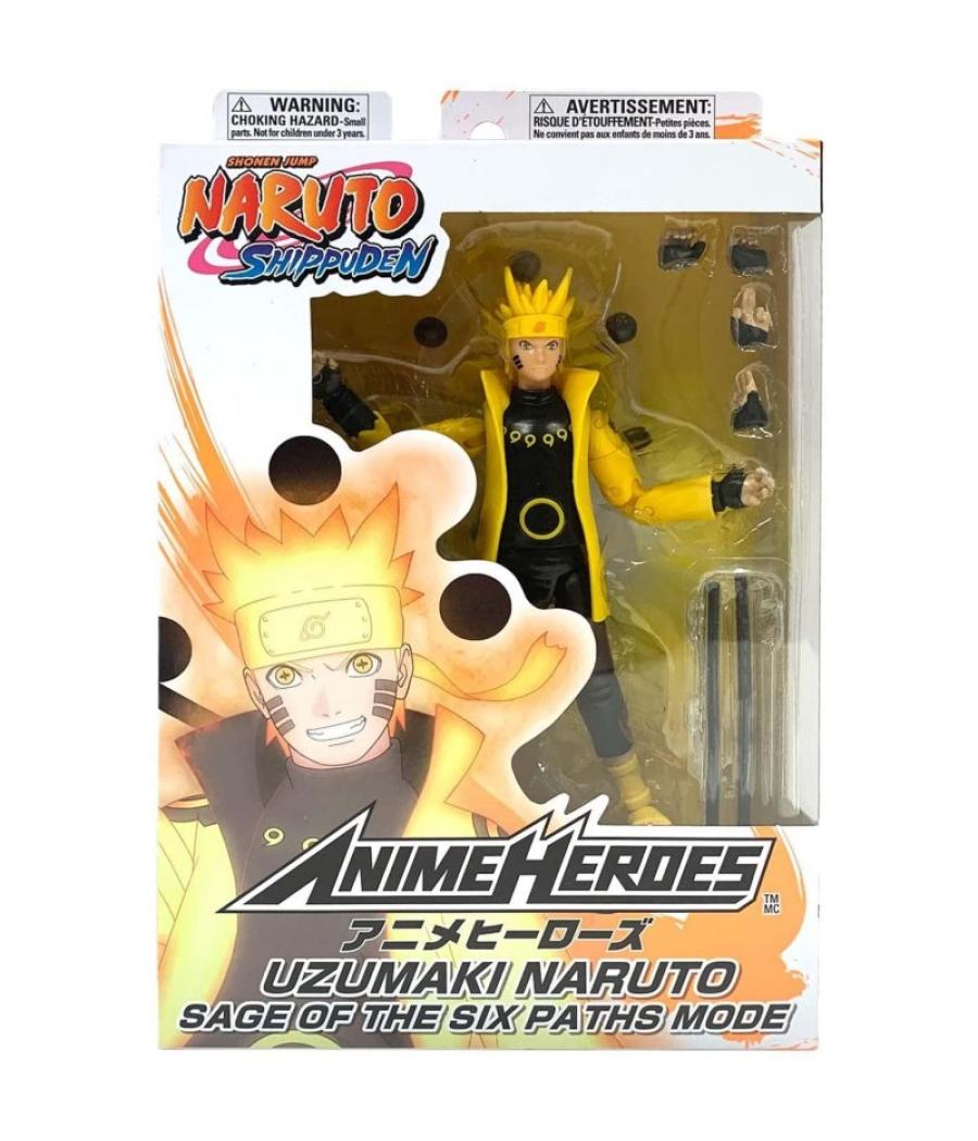 Figura bandai naruto shipudden anime heroes uzumaki naruto modo sabio de los seis caminos