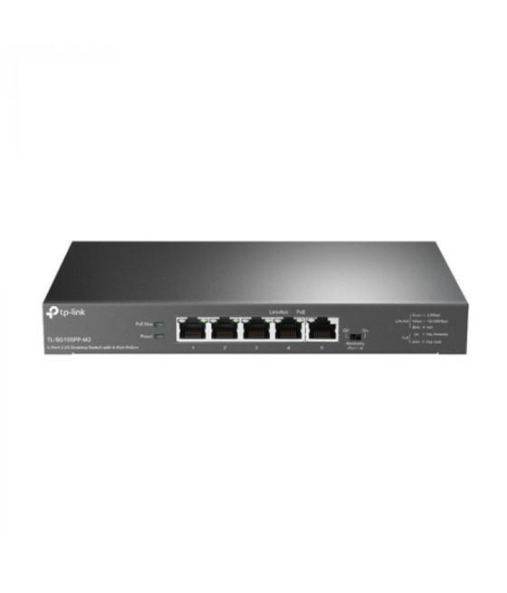 Switch no gestionable tp-link tl-sg105pp-m2 5p 2.5g con poe++ de 4p admite 60w por puerto max 123w