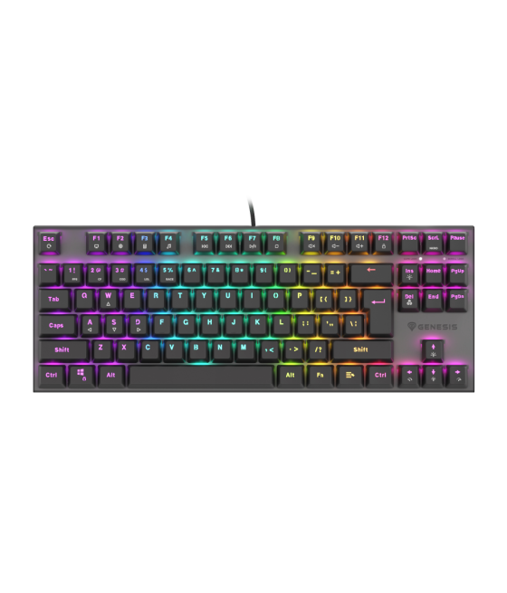 Teclado gaming genesis thor 303 tkl rgb negro mecanico switch outemu rojo