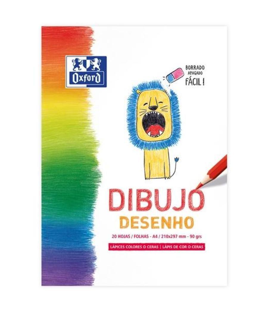 Oxford bloc dibujo infantil a4 encolado 20h liso 90gr