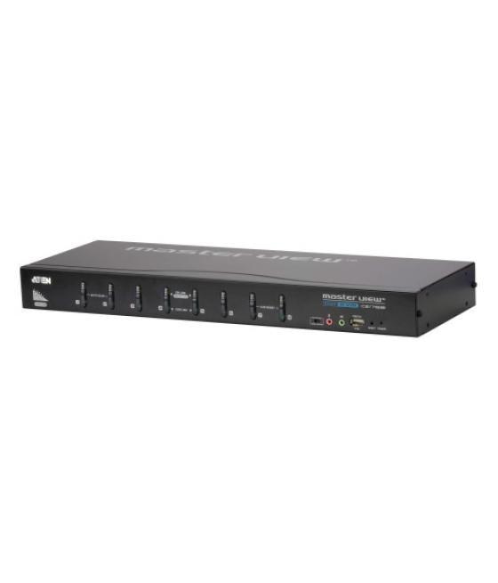 Aten switch 8-port usb dvi kvm with usb peripheral support, audio and broadcast mode (cs1768-ata-g)