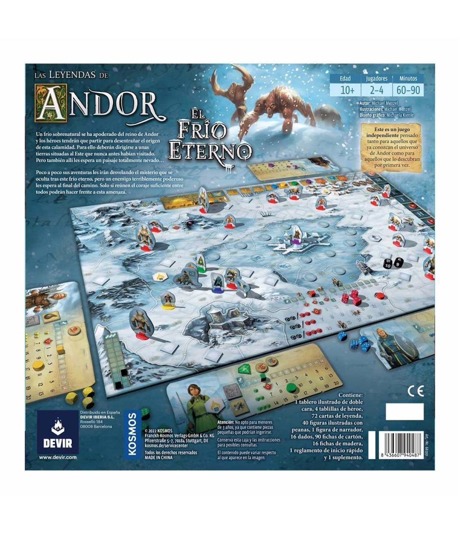 Juego de mesa devir las leyendas de andor - el frío eterno