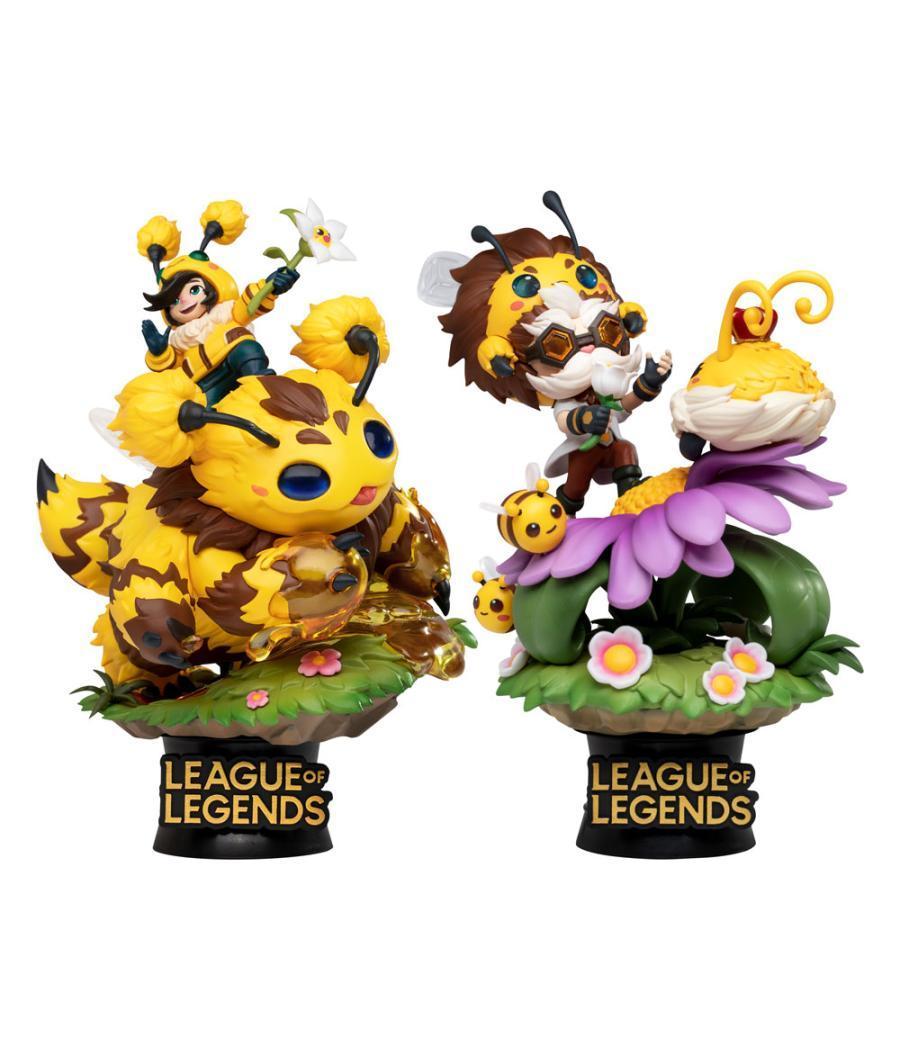 Set de 2 figuras beast kingdom dstage league of legends nunu beelump y heimerstinger