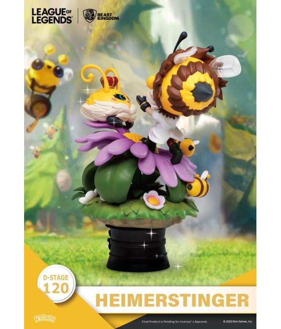 Set de 2 figuras beast kingdom dstage league of legends nunu beelump y heimerstinger