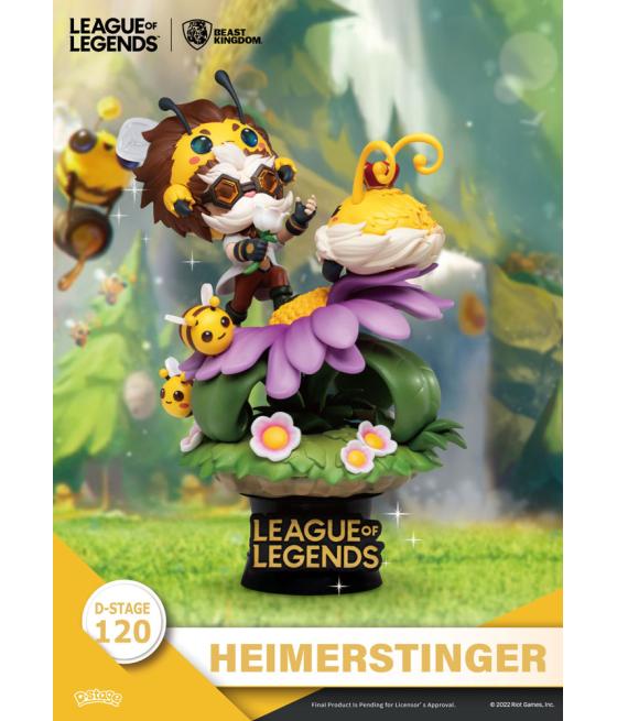 Set de 2 figuras beast kingdom dstage league of legends nunu beelump y heimerstinger