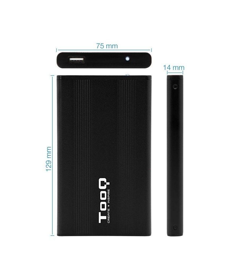 Caja Externa para Disco Duro de 2.5' TooQ TQE-2510B/ USB 2.0 - Imagen 3