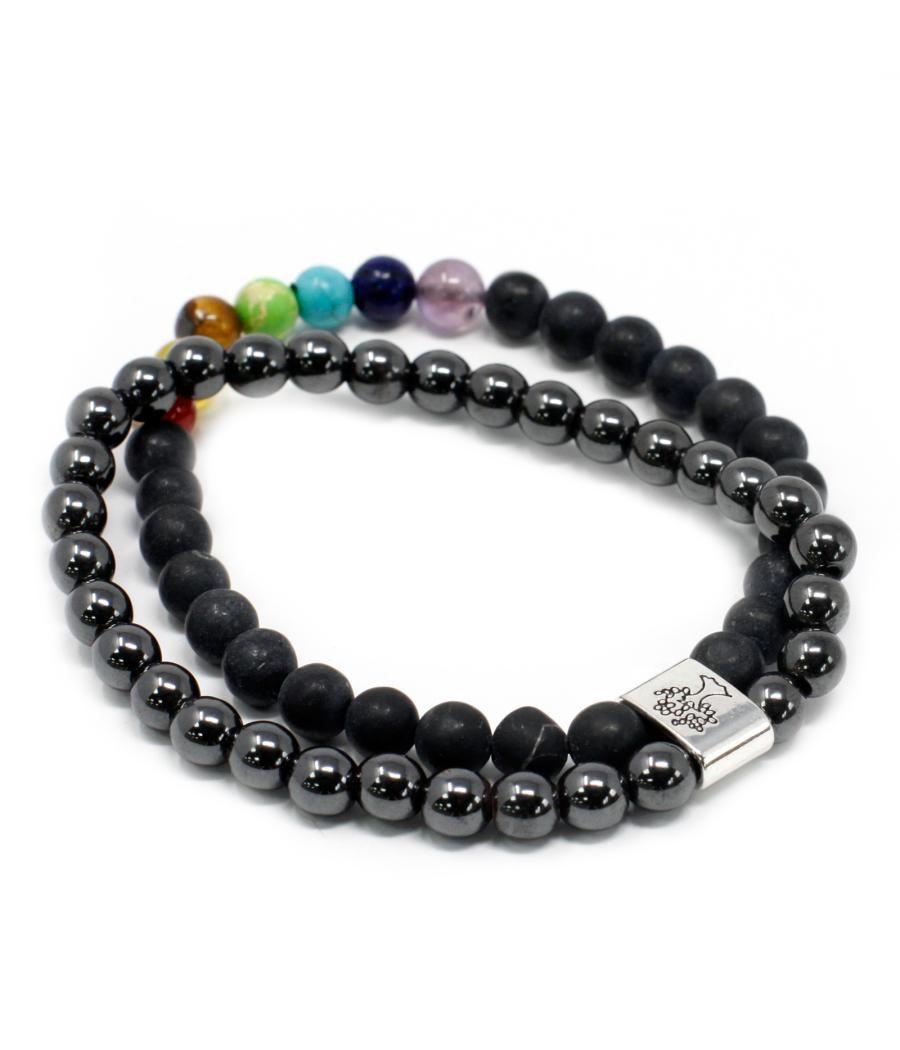 Pulsera de Piedras Preciosas Magnéticas - Chakra Piedra Negra