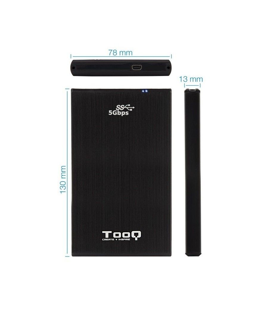 Caja Externa para Disco Duro de 2.5' TooQ TQE-2522B/ USB 3.1 - Imagen 4