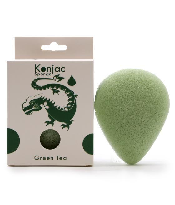 Esponja Facial Konjac - Té Verde - Protector