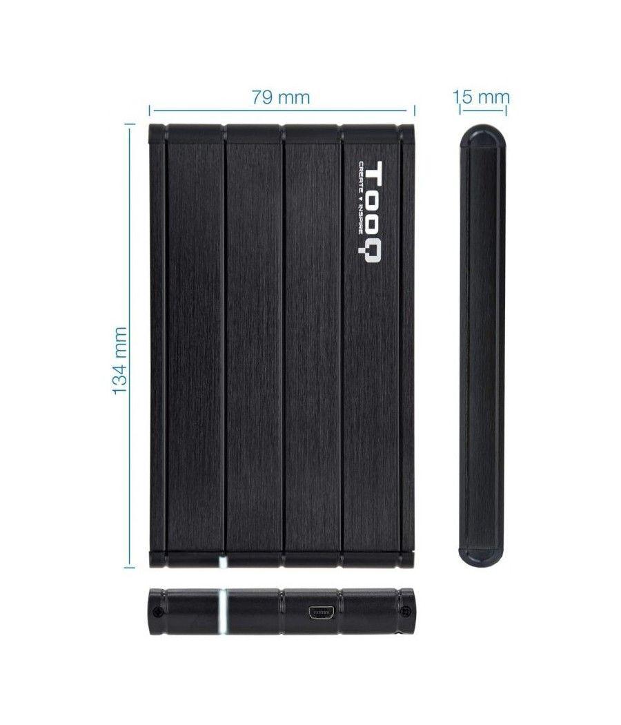 Caja Externa para Disco Duro de 2.5' TooQ TQE-2530B/ USB 3.1 - Imagen 3