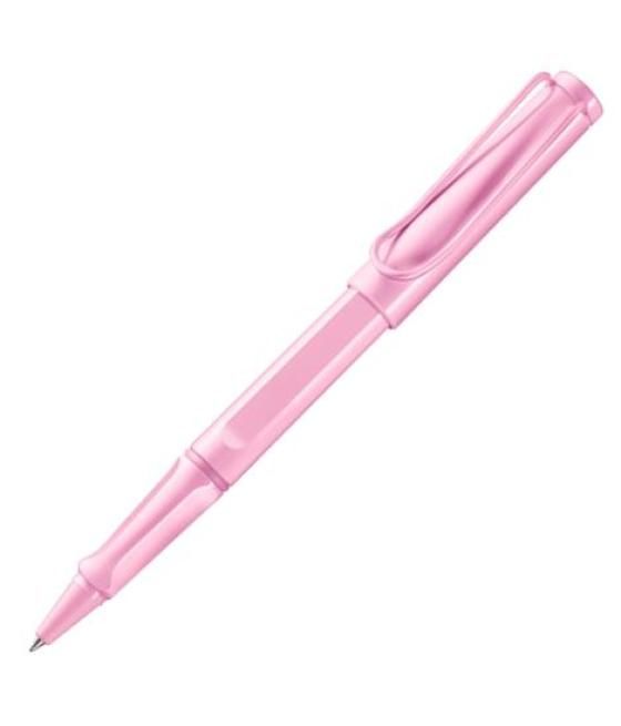 Lamy bolígrafo roller safari plástico asa mango ergonómico cartucho tinta negro punta m rosa claro