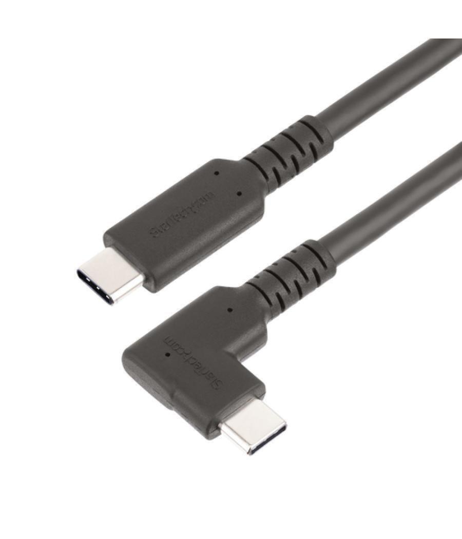 StarTech.com Cable de 2m USB-C Resistente Acodado a la Derecha - USB 3.2 Gen 1 (5 Gbps) - Cable de Transferencia USB Tipo C - DP