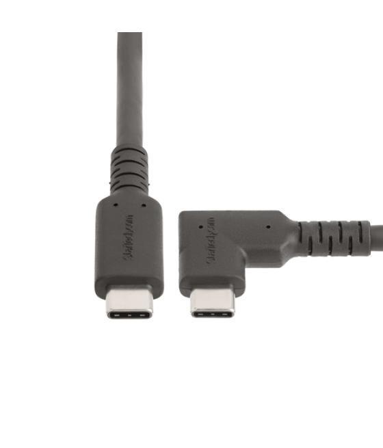 StarTech.com Cable de 2m USB-C Resistente Acodado a la Derecha - USB 3.2 Gen 1 (5 Gbps) - Cable de Transferencia USB Tipo C - DP