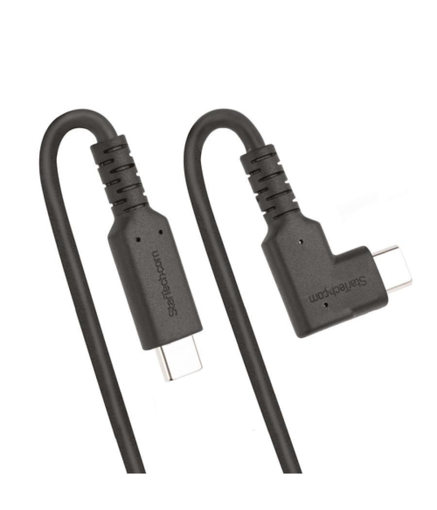 StarTech.com Cable de 2m USB-C Resistente Acodado a la Derecha - USB 3.2 Gen 1 (5 Gbps) - Cable de Transferencia USB Tipo C - DP