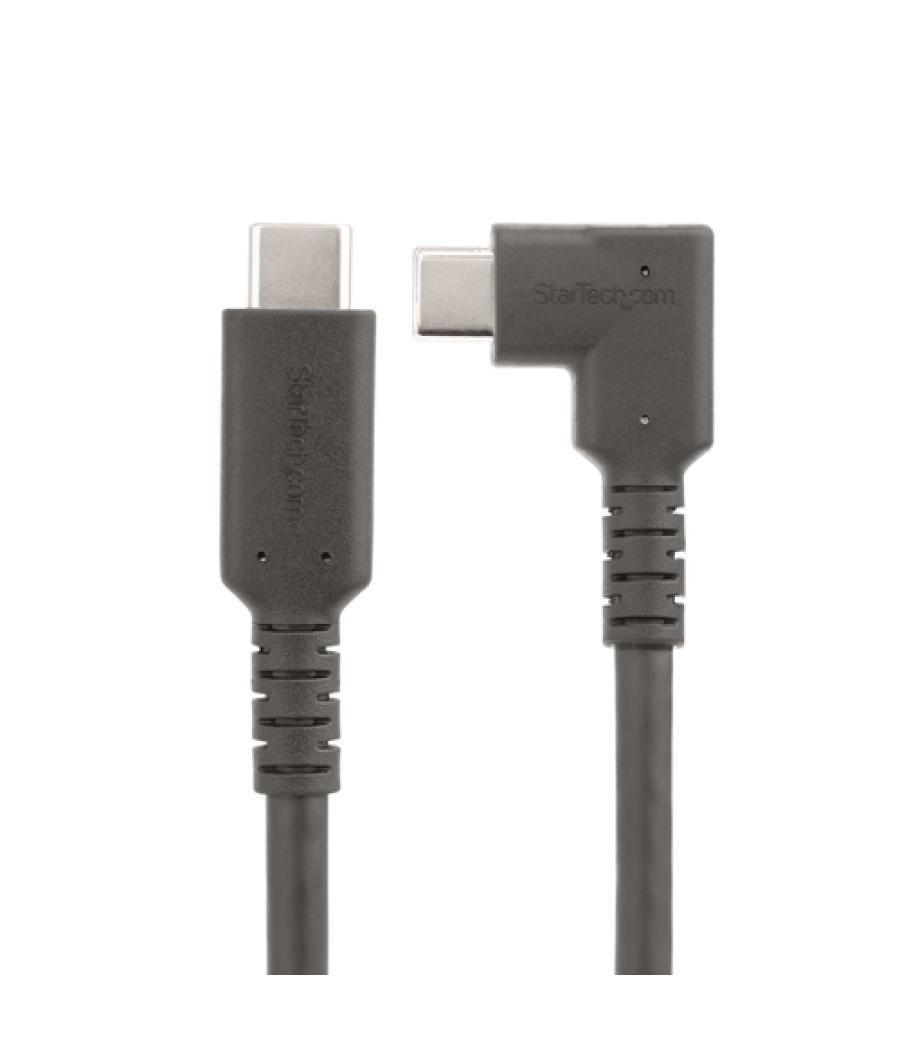 StarTech.com Cable de 50cm USB-C Resistente Acodado a la Derecha - USB 3.2 Gen 2 (10 Gbps) - Cable de Transferencia USB Tipo C -