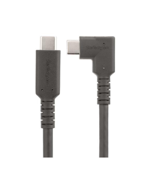 StarTech.com Cable de 1m USB-C Resistente Acodado a la Derecha - USB 3.2 Gen 2 (10 Gbps) - Cable de Transferencia USB Tipo C - D
