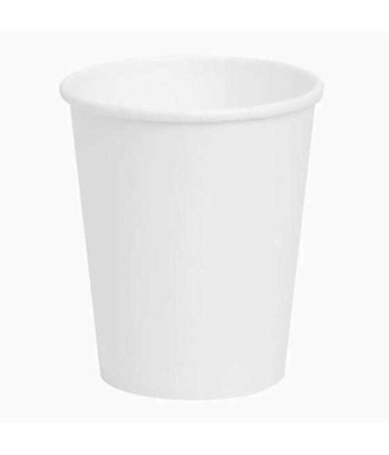 Vaso cartón biodegradable 200cc blanco pack 25 ud