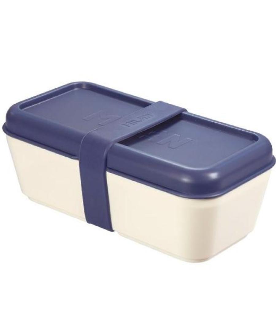 Milan recipiente para alimentos rectangular 0,75l c/tapa azul