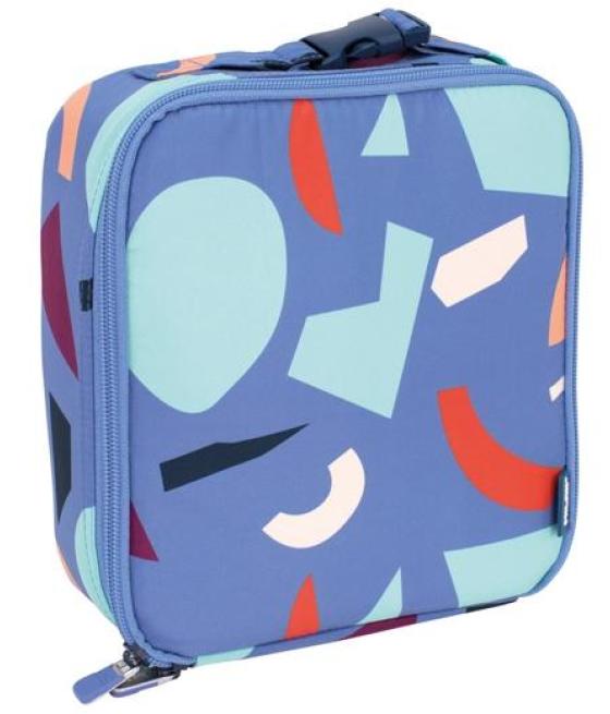 Milan bolsa isotérmica porta alimentos 3,9l con 3 recipientes serie especial fun animals azul