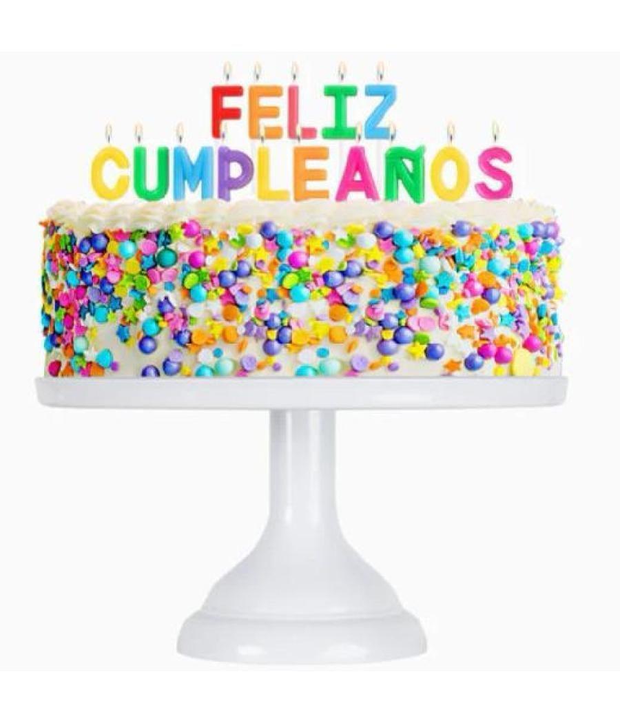 Oh yeah vela con 15 letras "feliz cumpleaños" 2,8cm multicolor