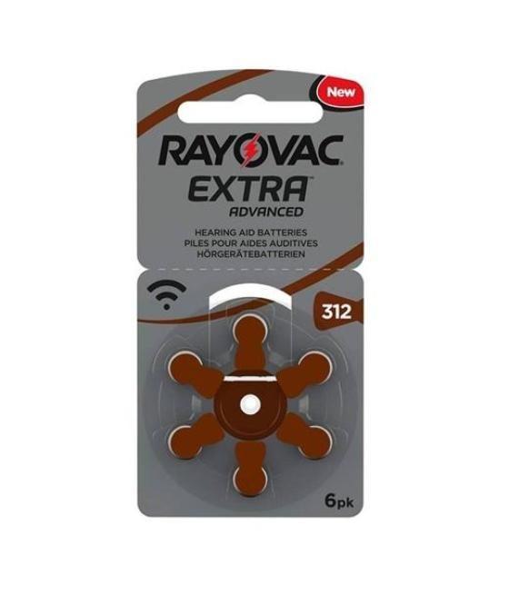 Rayovac pila de audifono zinc 312ae 1,45v extra advanced blister 6