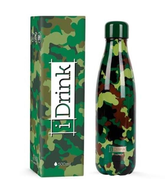 I-drink botella isotérmica 500ml a/inoxidable camuflaje
