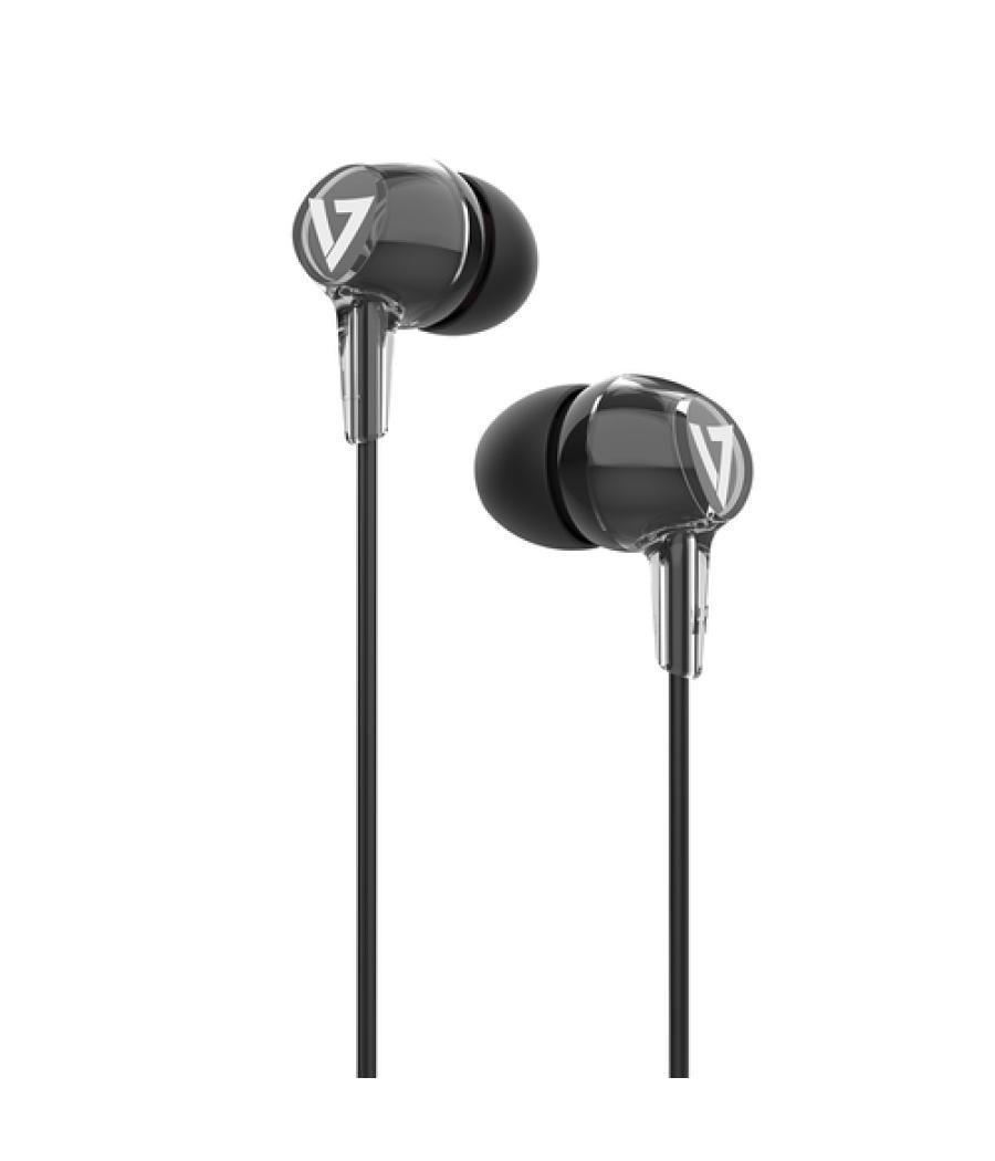 V7 HA220 auricular y casco Auriculares Alámbrico Dentro de oído Llamadas/Música/Deporte/Uso diario Negro