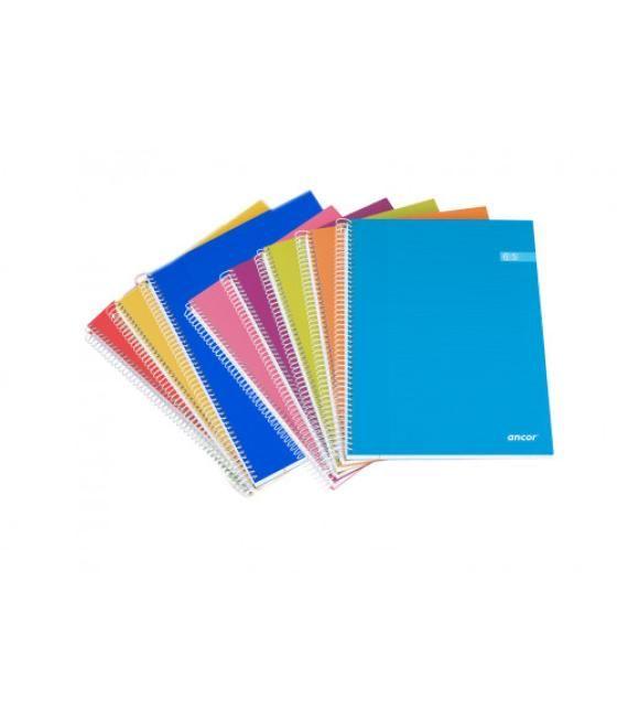 Cuaderno tapa dura a5 80 hojas 60g q.4x4 ancor 064919