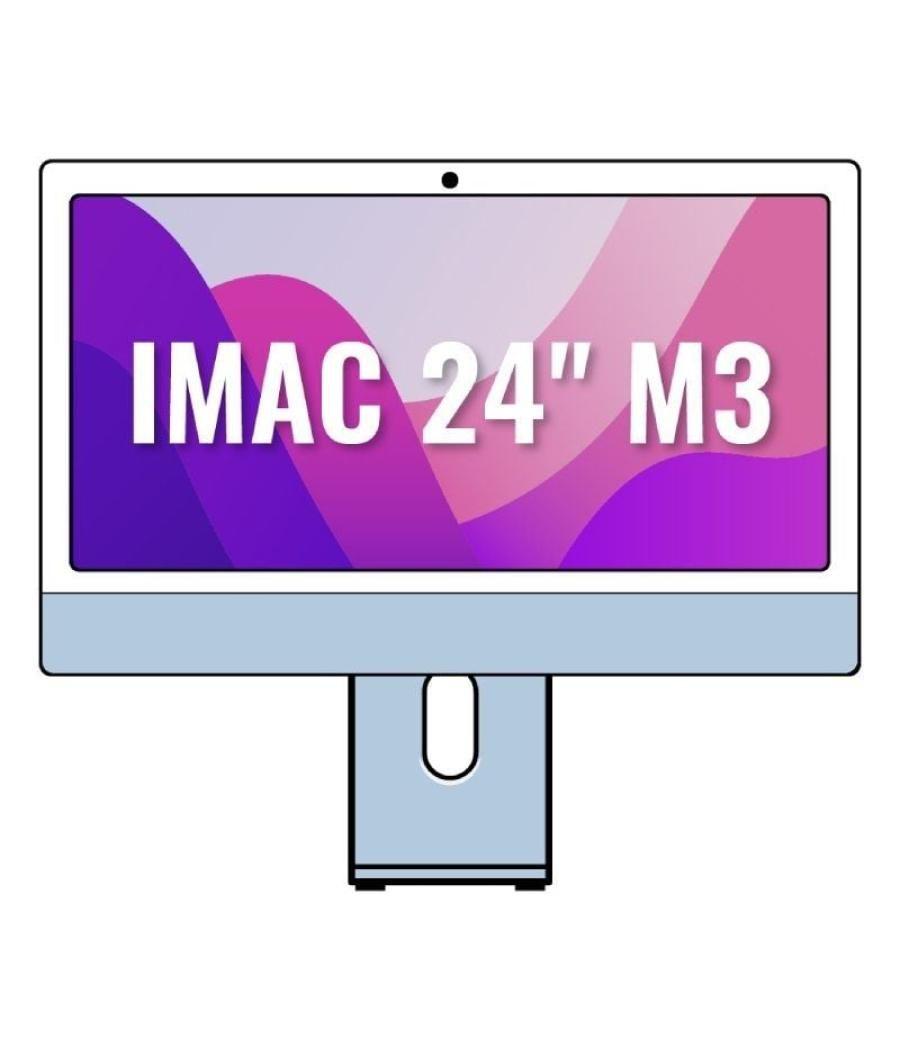 Apple imac 24' retina 4,5k / m3 8-core cpu/ 8gb/ 256gb ssd/ 8-core gpu/ azul