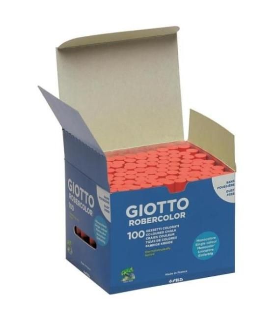 Giotto tiza robercolor rojo antipolvo caja de 100